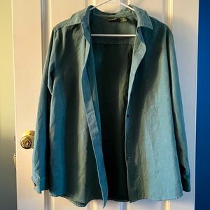 L.L.Bean | satin bottom-down shirt